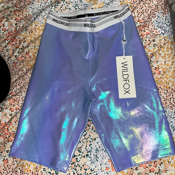 Iridescent Wildfox bike shorts - Picture 1 of 2